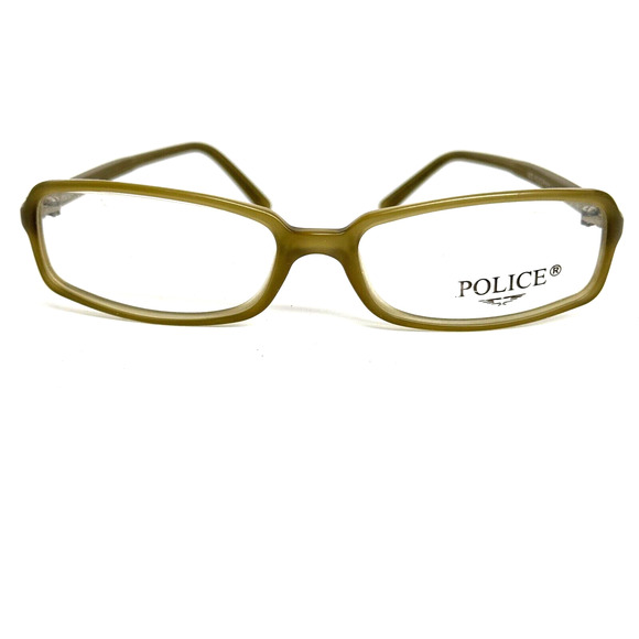 Police mod 1373 51-15 Eyeglasses Frames Brown olive Full Rim H15305 - Picture 1 of 7